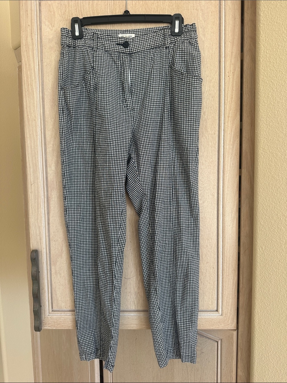 Black & White Gingham Men's Tailored Pants